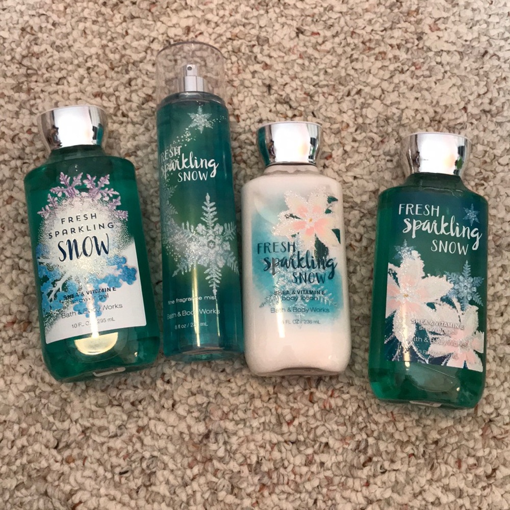Bath & Body Works Fresh Sparkling Snow Bundle!